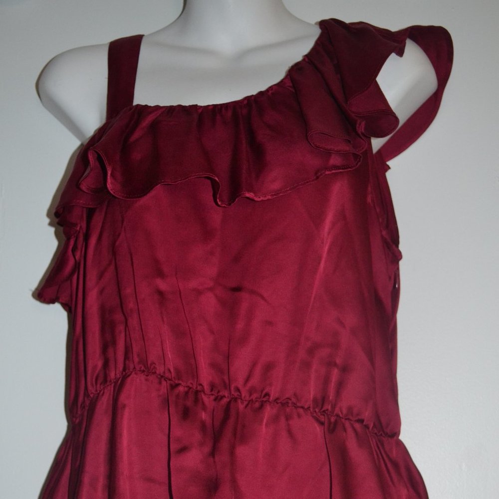 NWT French Connection Burgandy off the shoulder blouse size 10